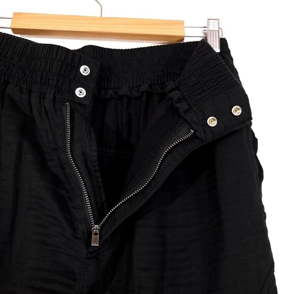 NEW Free People Flipside High Waisted Wide Tapered Quilted Pants in Black Small - Picture 11 of 14